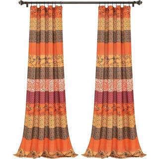 Lush Decor Royal Empire Light Filtring Window Gardin Panels Pair 52 """" W X 84 """" L Tangerine - Orange gardiner - Maksimalistiske gardiner - Fed s