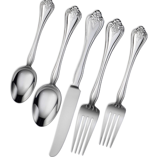 Oneida Boutonniere 45 stykker Everday Bestrow Service til 8 18/0 rustfrit st?l. S?lvt?j s?t opvaskemaskine sikker multi