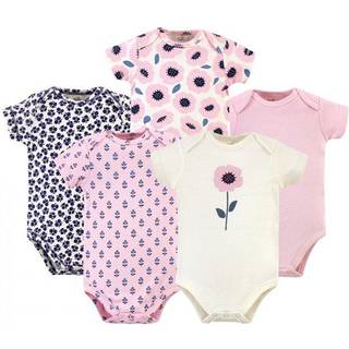 R?rt af naturen unisex baby organiske bomuld bodysuits blomstrer 0-3 m?neder