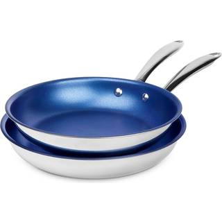 Granitsten 2 stk keramiske nonstick stegepander Nonstick stegepande st 10 og 11,5 tommer rustfrit stl pander til madlavning Keramiske nonstick