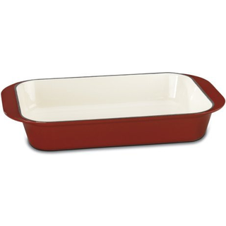 Cuisinart CI1136-24CR Chef's Classic Emaljed støbejern 14-tommer ristning/lasagna pan kardinal rød