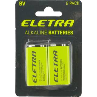 Eletra batterier Alk 9V 2 pak ➞ På lager - klar til afhentning