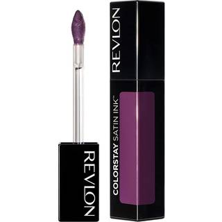 Revlon Liquid Lipstick Lip Makeup Colorstay Satin Ink Longwear Rich Lip Colors til muleret med sort ripsfr?olie 023 op hele natten 0,17 fl oz