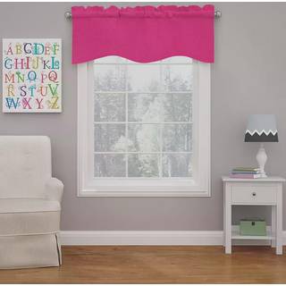 Eclipse Kendall Modern Scalloped Valance Rod Pocket Window Curtain til k?kken eller badev?relse 42 """" X 18 """" Purple