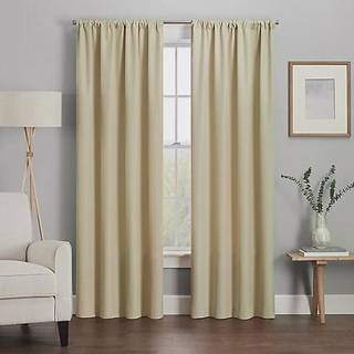 Eclipse Kendall Modern Blackout Thermal Rod Pocket Window Curtain til sovev?relse eller stue (1 panel) 42 x 84 Cafe