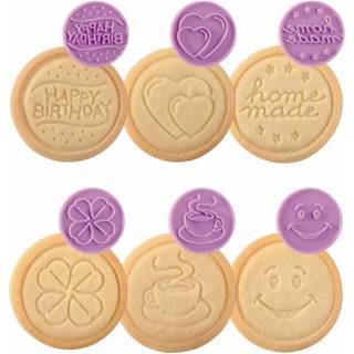 Kagestempel til festlige småkager med 6 motiver