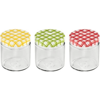 Patent glas med låg til marmelade, henkogning eller lignende, 400 ml, 3 stk.