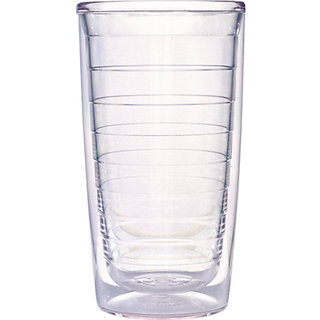 Tervis Clear & farverig bordplade lavet i USA dobbeltv?gget isoleret tumbler rejsekop holder drikkevarer koldt og varmt 16oz - 4pk klar