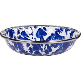 Golden Rabbit Emaljware - Sæt med 6-4 oz smagningsretter (solid hvid)