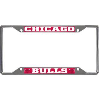 Fanmats 14847 Chicago Bulls Chrome Metal Licensplade Frame Team Colours 6.25in X 12.25in