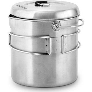 Solo komfur pot 1800 rustfrit st?l ledsager pot godt k?kkengrej til backpacking camping overlevelse backpacking k?kken og madlavning simpelt udst