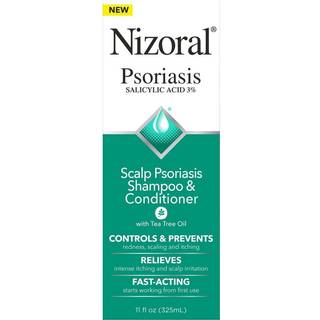 Nizoral Scalp Psoriasis Shampoo & Conditioner, 11 oz - Lindrer rødme, skæl og kløe med 3% salicylsyre; egnet til farvet hår