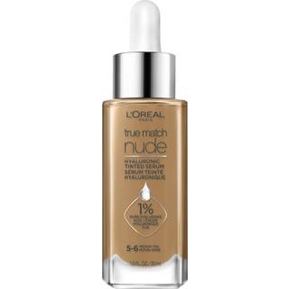 L'Oreal Paris True Match naken hyaluronisk tonad serumfundament med 1% hyaluronsyra medium solbränna 5-6 1 fl. uns.
