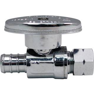 Apollo ventiler APXVS1238C PEX Straight Stop Valve Crimp Fitting 1/2 """" X 3/8 """"