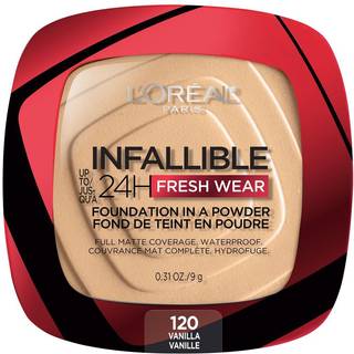 L'Oreal Paris Makeup Ufejlbarlig Fresh Wear Foundation i et Pulver Op til 24H B?r Vandt?t Vanilla 0,31 oz.