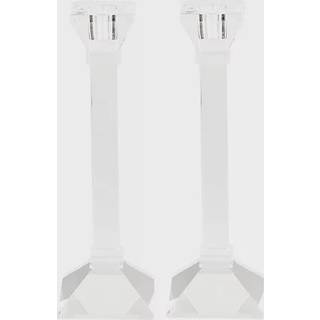 Badash Charleston Square Crystal Candlestick indehavere - S?t med 2 koniske lysholdere - smukke h?ndlavede krystal accenter perfekte til moderne