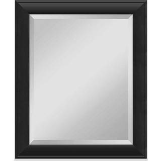 Amanti Art Wall Mirror Nero Black Wood Frame Mirror til v?gindretning eller brug som badev?relse spejl til over vask (23,5 x 19,5 tommer) skr? sp