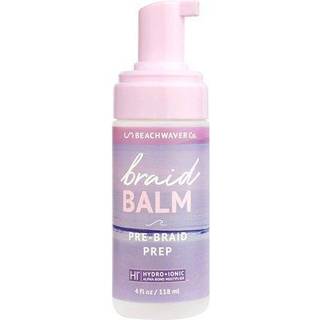 The Beachwaver Co. Braid Balm Pre -Braid Prep - Frizz -Taming Hair Primer Skum for at styrke og reducere Flyaways - Opret varmefrie krøller med f