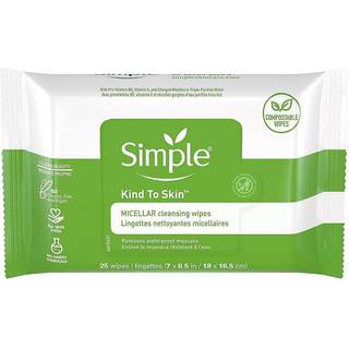 Simple Facial Wipes Micellar 25 Count (Pack of 6)