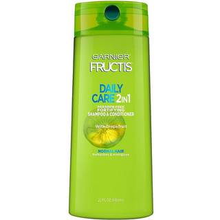 Garnier Fructis Daglig Pleje 2-i-1 Shampoo og Balsam med grapefrugt, parabenfri, stærkere hår, berøringsvenlig blødhed, daglig brug