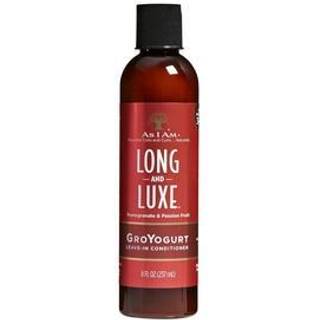 As I Am Long og Luxe GroYogurt Leave-In Conditioner - 8 Ounce - med Yoghurt Granatble & Passionsfrugt - Fugter og fugter krller