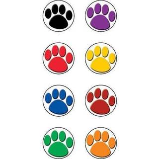 L?rer skabte ressourcer Farverige Paw Prints Mini Stickers (4819)