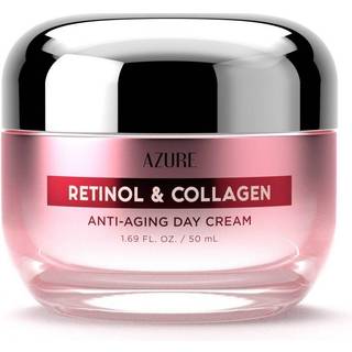 Azure Retinol & Collagen Day Cream - Anti Aging Restoring & Hydrating Moisturizer - Reducerer fine linjer evens tone - 50 ml / 1,69 fl.oz.
