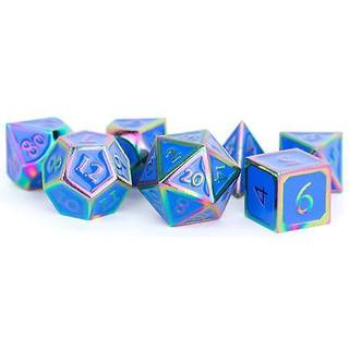 FanRoll  Dice Set Rainbow with Blue Enamel (7)