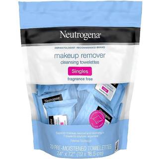 Neutrogena Duftfri makeupfjerner Rensehndklde enkeltvis individuelt indpakket daglige ansigtsservietter 20 ct