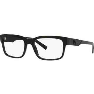 Dolce & Gabbana Mand DG3352 501 Optiske stel Acetat Sort Transparent Firkantet Normal