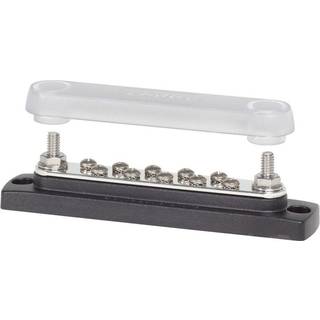 Klemrække Blue Sea Systems Common BusBar, 10 x M4 (#8-32) + 2 x M6 , 130 A AC / 150 A DC, med låg