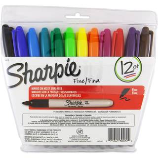 Sharpie 30072 Fine Point Permanent Marker Assorted 12/S?t