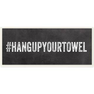 Stupell Industries hashtagg Häng upp din handduksväggplack 7 x 17 Design av konstnären Linda Woods