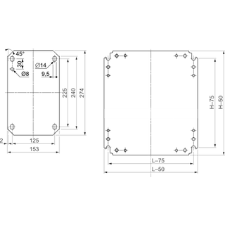 Montageplade For 1000X800 Skabe Schneider Electric