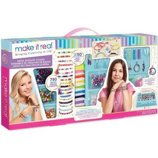 Make it Real Mega Jewelry Studio med sorteringsbræt - lav over 50 unikke armbånd - 790 perler