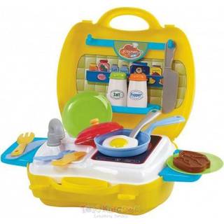 Playgo My Carry-Along Kitchen Toy Set | Foregive mini -kokken spiller sjov aktivitet | Rollespil k?kken tilbeh?r b?rn k?kken leget?j til drenge o
