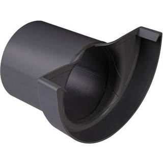 Plastmo endebund med tud, PVC, grafit - nr. 12/Ø75 mm