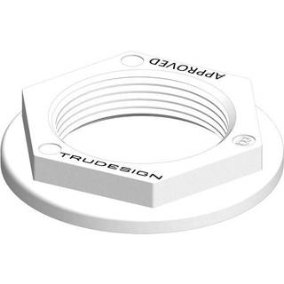 Kontramøtrik til bordgennemføring TruDesign Nut Backing, komposit, hvid, passer til 1 1/2" G (BSP)