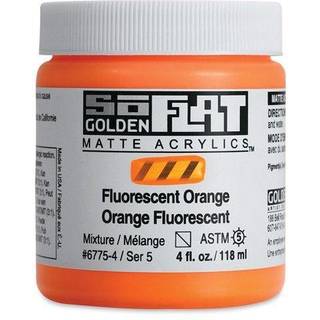 Golden Soflat Acrylics fluorescerende orange (4 fl. Oz./ 118 ml krukke)