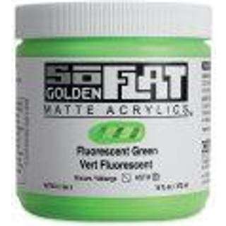 Soflat Matte akryl af Golden Fluorescerende gr?n 16 fl. oz. Jar Professionel akrylmaling halvtransparent