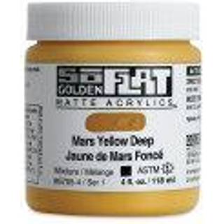 Soflat Matte akryl af Golden Mars Yellow Deep 4 fl. oz. Krukke professionel akrylmaling uigennemsigtig