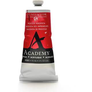 Grumbacher Academy Acryl Maling Gloss 90 ml/3 oz Metal Tube Process Magenta