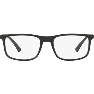 Emporio Armani EA3135F Asian Fit 5063 55 Briller Mænd Black - Black Rubber - 55mm