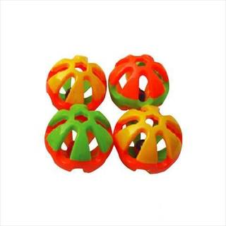 A & E Cage Company HB41103 Happy Beaks Round Rattle 'Assortered Bird Toy 3 """"