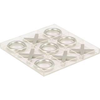 Deco 79 Metal Tic Tac Toe Game Set med s?lvstykker 12 """" X 1 """" X 12 """" S?lv
