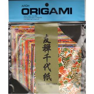 Aitoh Yuzen Washi Chiyogami Origami Paper 4 by 4-tommer 40 ark