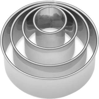 Ateco 4 stykker rustfrit stål almindelige kantrunde skærer i graduerede størrelser