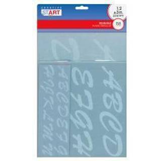 Cosco Stencil Kit Letters Transparent Plastic Script 1-3 inches (090310)