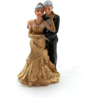 Topfigur. Guldbryllupspar. 9,5 cm