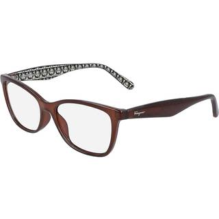 Ferragamo Kvinde SF2866 210 Optiske stel Acetat Brun Firkantet